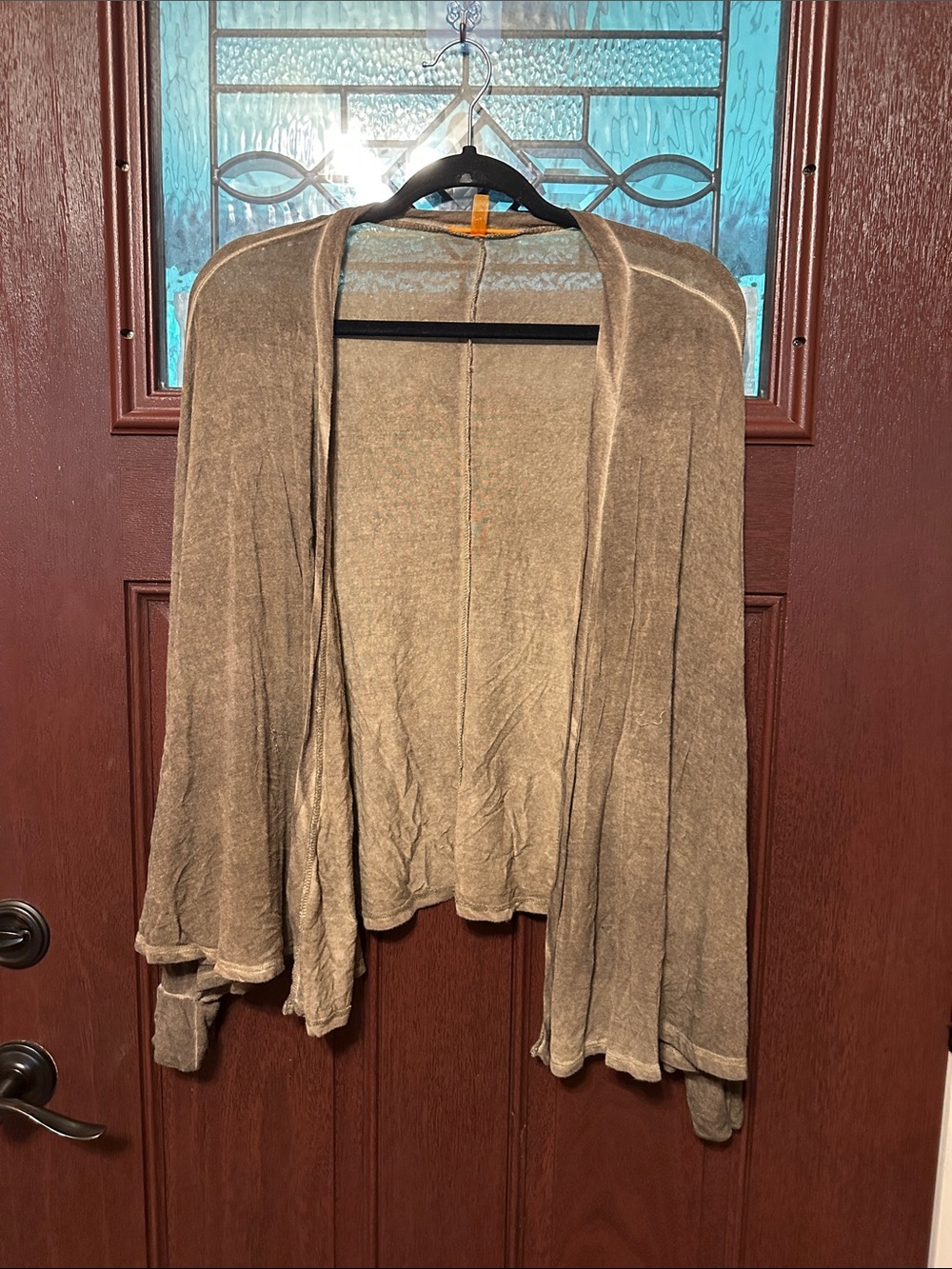 Anama Women's Open-Front Cardigan in Taupe Brown